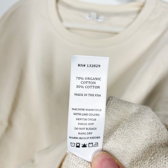 REVOLVE Wellbeing + Beingwell Goldie Sweatshirt Bone White Long Sleeve Pullover - Picture 10 of 11